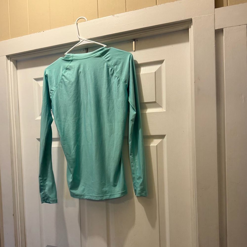 Billabong Teal Long Sleeve Rash Guard with Pineapple Print - Picture 4 of 5